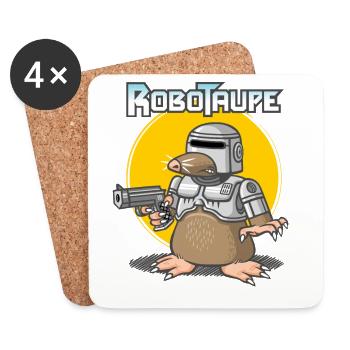 Robotaupe - Dessous de verre (lot de 4) - blanc - Devant