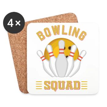 Bowling Squad - Coasters (set of 4) - white - Front