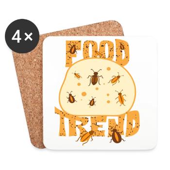 Insekten Brot - Untersetzer (4er-Set) - Weiß - Vorne