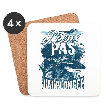 Aquatic Distress Tackler - Coasters (set of 4) - white - Front