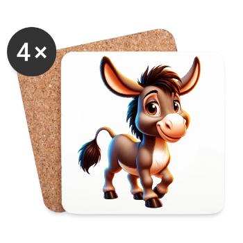 Donkey Mule - Coasters (set of 4) - white - Front
