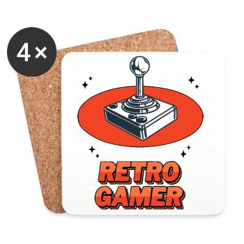 Retro gamer - Dessous de verre (lot de 4) - blanc - Devant