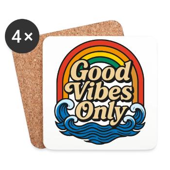 Summer Vibes and Waves - Coasters (set of 4) - white - Front