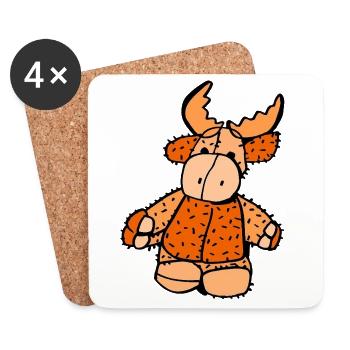 Elchi Knopf - Untersetzer (4er-Set) - Weiß - Vorne