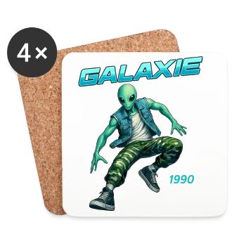 Galaxie 1990 Alien Retro-Look - Untersetzer (4er-Set) - Weiß - Vorne