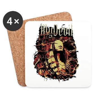 Kleiner Teufel /Dark / Gothic / Horror - Untersetzer (4er-Set) - Weiß - Vorne