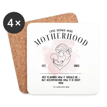 Motherhood EST 2026 – You’re Doing Good Mom - Untersetzer (4er-Set) - Weiß - Vorne