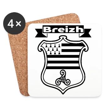 Breizh - Dessous de verre (lot de 4) - blanc - Devant