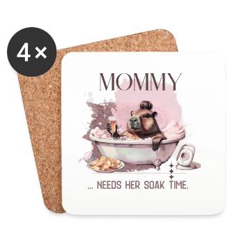 Mommy Needs Her Soak Time – Selfcare Mom Design - Untersetzer (4er-Set) - Weiß - Vorne