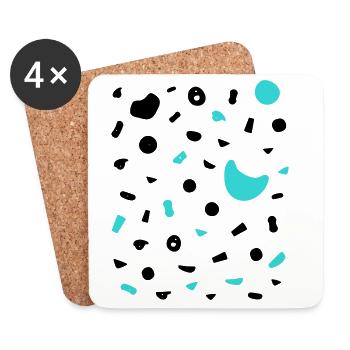 Boulder Project 7a Design Prises d’escalade Escalade - Dessous de verre (lot de 4) - blanc - Devant