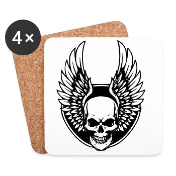 Deathclaw with Angel Wings - Coasters (set of 4) - white - Front