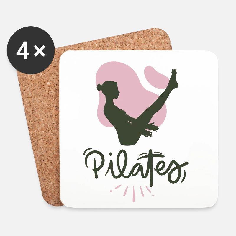 Pilates - Untersetzer (4er-Set) - Weiß