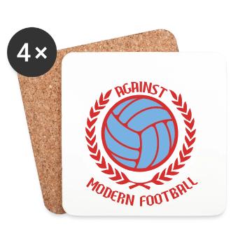 Against Modern Football - Coasters (set of 4) - white - Front