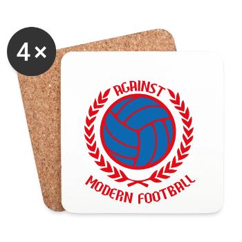 Against Modern Football - Coasters (set of 4) - white - Front