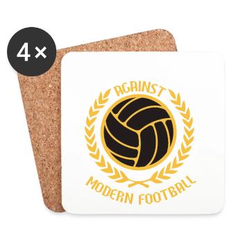 Against Modern Football - Coasters (set of 4) - white - Front