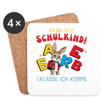 Motif Haasen pour débutants à l’école - Dessous de verre (lot de 4) - blanc - Devant