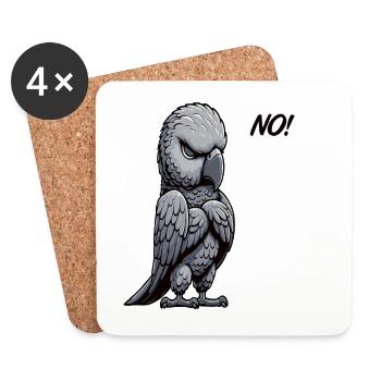 No African Grey Parrot Parrot Owner Parrots - Coasters (set of 4) - white - Front