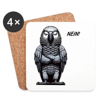 No African Grey Parrot Parrot Owner Bird - Coasters (set of 4) - white - Front