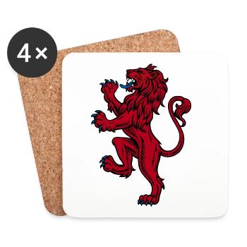 Scottish Lion Rampant - Coasters (set of 4) - white - Front