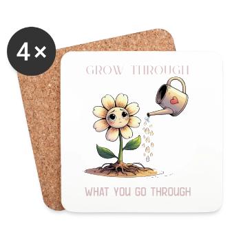 Self-love grows with every tear - Coasters (set of 4) - white - Front