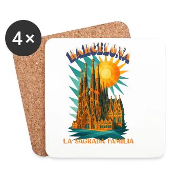 LA SAGRADA FAMILIA - Barcelona Urban Dreams 2 - Untersetzer (4er-Set) - Weiß - Vorne