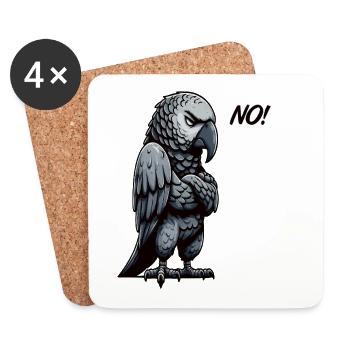 No African Grey Parrot Parrot Owner Parrots - Coasters (set of 4) - white - Front
