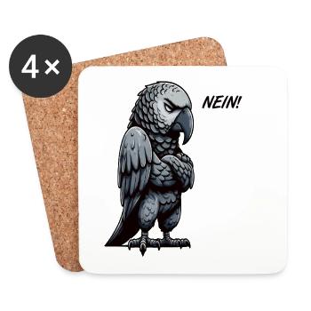 No African Grey Parrot Parrot Owner Bird - Coasters (set of 4) - white - Front