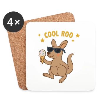 Coq cool - Dessous de verre (lot de 4) - blanc - Devant