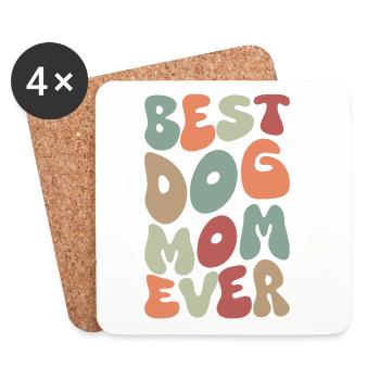 Best Dog Mom Ever Herbst - Untersetzer (4er-Set) - Weiß - Vorne