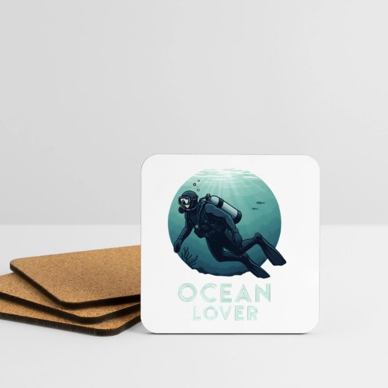 Ocean Lover Diver Coasters (set of 4)