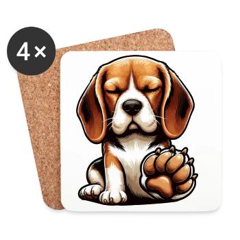 Beagle Beagle owner Beagle owner beagle dog - Coasters (set of 4) - white - Front