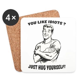 If you like idiots - Coasters (set of 4) - white - Front