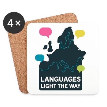 Languages light the way Sprachen Europa - Untersetzer (4er-Set) - Weiß - Vorne