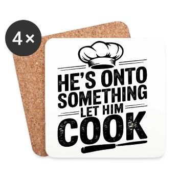 Homemade Cook Quote, Chef  - Coasters (set of 4) - white - Front