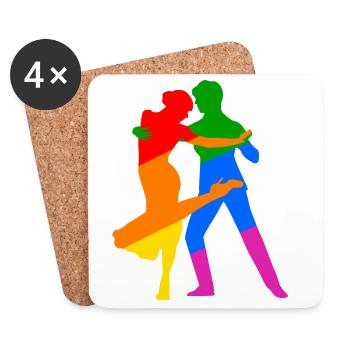 Gay Tango Argentino - Untersetzer (4er-Set) - Weiß - Vorne