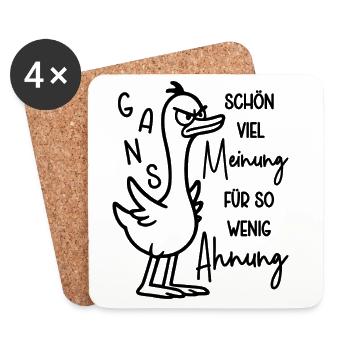 Goose a lot of opinion for so little idea - Coasters (set of 4) - white - Front