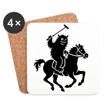 Polo Monster Art - Dessous de verre (lot de 4) - blanc - Devant
