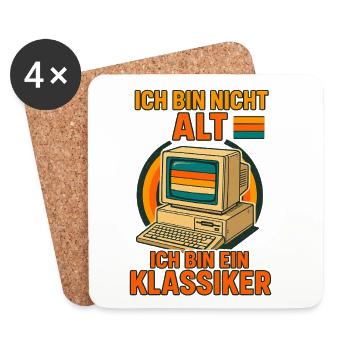 Retro Computer Classic - Coasters (set of 4) - white - Front