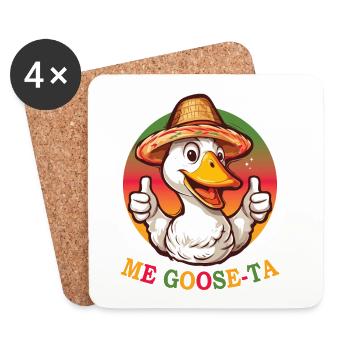 Me Goose Ta lustige Gans Mexiko - Untersetzer (4er-Set) - Weiß - Vorne