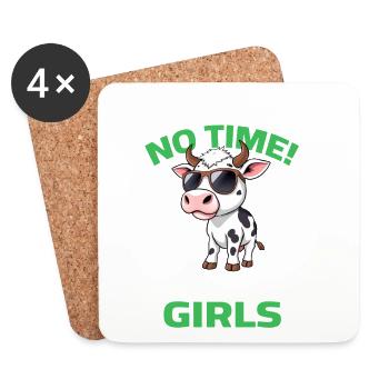 Vache Agriculteur Dictons Ferme Agriculture Bovins - Dessous de verre (lot de 4) - blanc - Devant