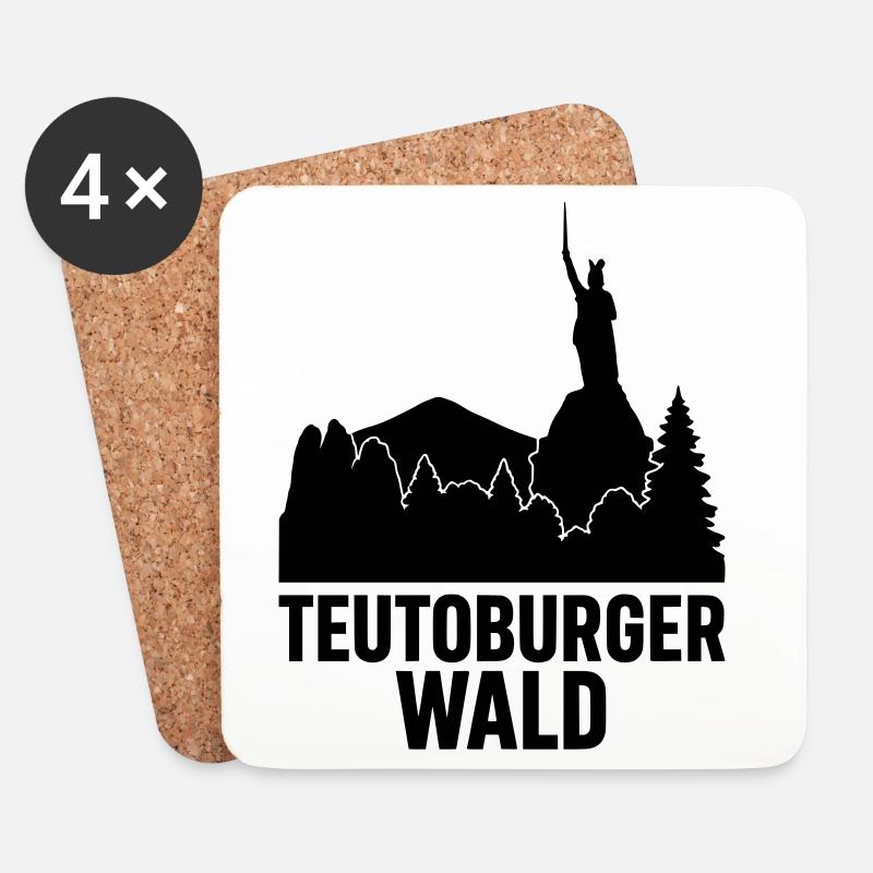 Teutoburger Wald - Untersetzer (4er-Set) - Weiß