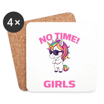 Unicorn Girls Saying Sunglasses Cool Unicorn - Coasters (set of 4) - white - Front