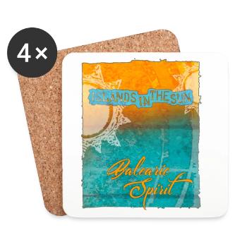 Balearic Islands in the Sun - Coasters (set of 4) - white - Front
