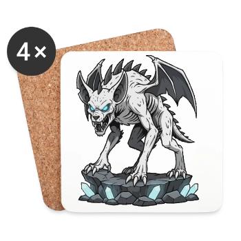 Chupacabra Demonwolf - Coasters (set of 4) - white - Front