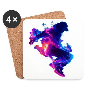 Electric_Storm_Breaker - Coasters (set of 4) - white - Front