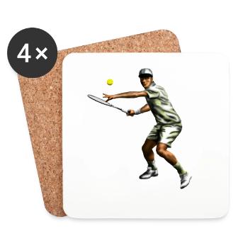 Tennis - Coasters (set of 4) - white - Front