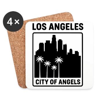 Los Angeles - Dessous de verre (lot de 4) - blanc - Devant