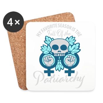 My favorite season is the fall of the patriarchy - Untersetzer (4er-Set) - Weiß - Vorne