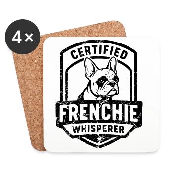 Produits dérivés du bouledogue français pour les fans de chiens - Dessous de verre (lot de 4) - blanc - Devant