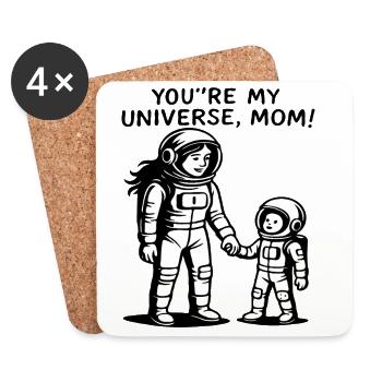 Du bist meine Universumsmutter - Untersetzer (4er-Set) - Weiß - Vorne